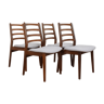 Ensemble de 4 chaises de salle à manger danoises en teck du milieu du siècle, années 1960