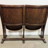 Vintage two-seat cinema bench from ton, 1960s
