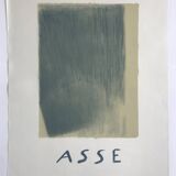 Original lithograph poster by geneviève asse, reims museum, 1968. mourlot imp.