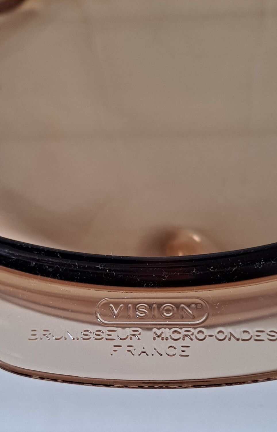 Corning amber glass browning dish