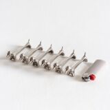 Set of six dachshund-shaped knife holders, 1970s