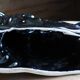 Large iridescent black ceramic peacock sculpture - 1970s