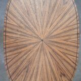 Art deco tea table Maurice Dufrène oval zebrano