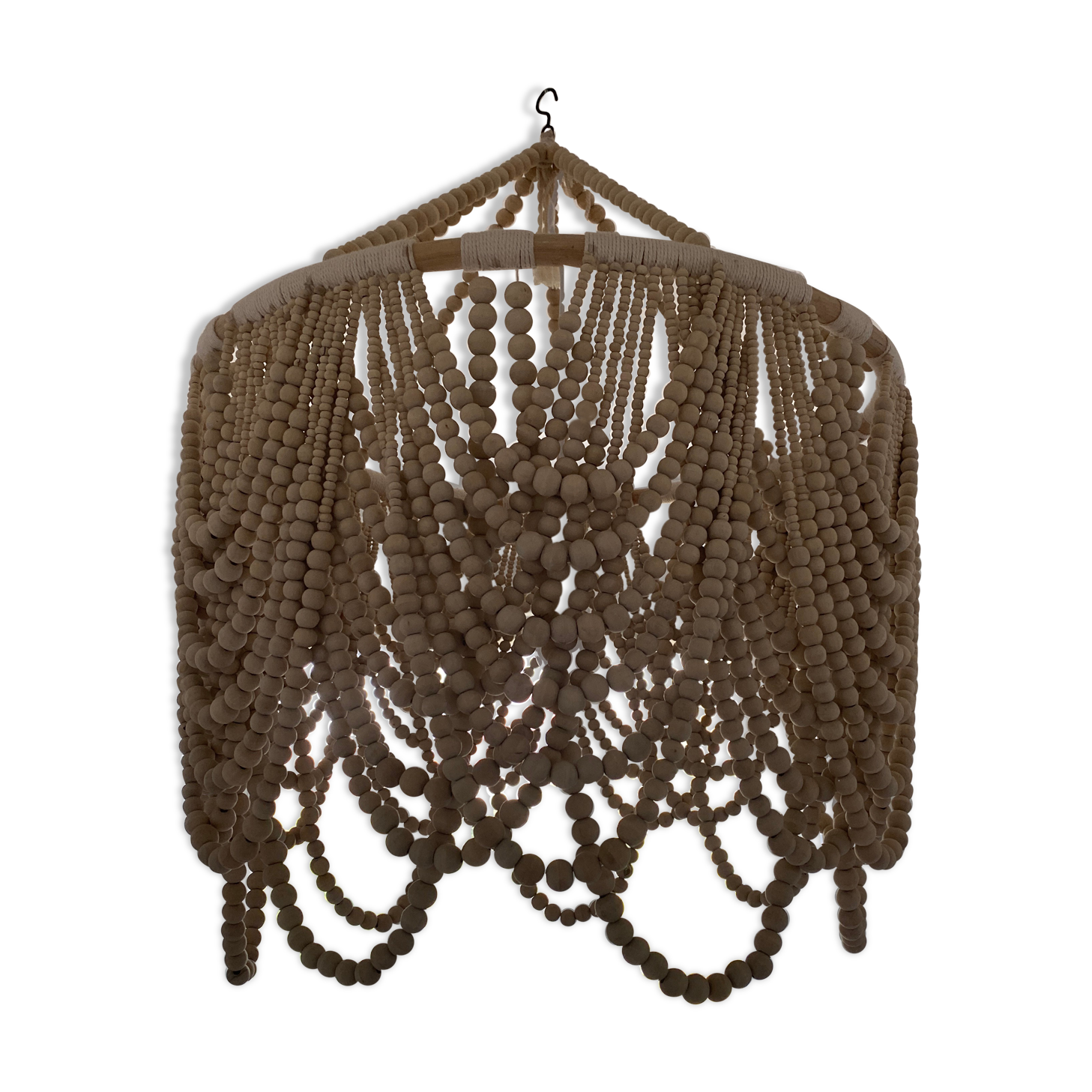 Suspension en bois naturel