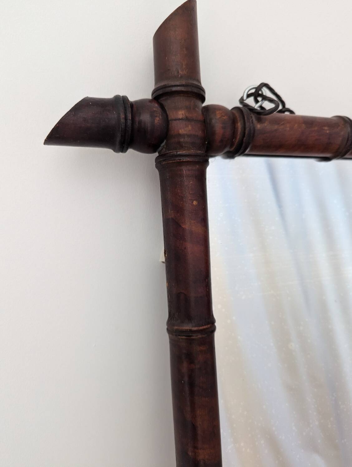 Antique bamboo mirror