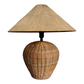 Lampe en rotin 1970