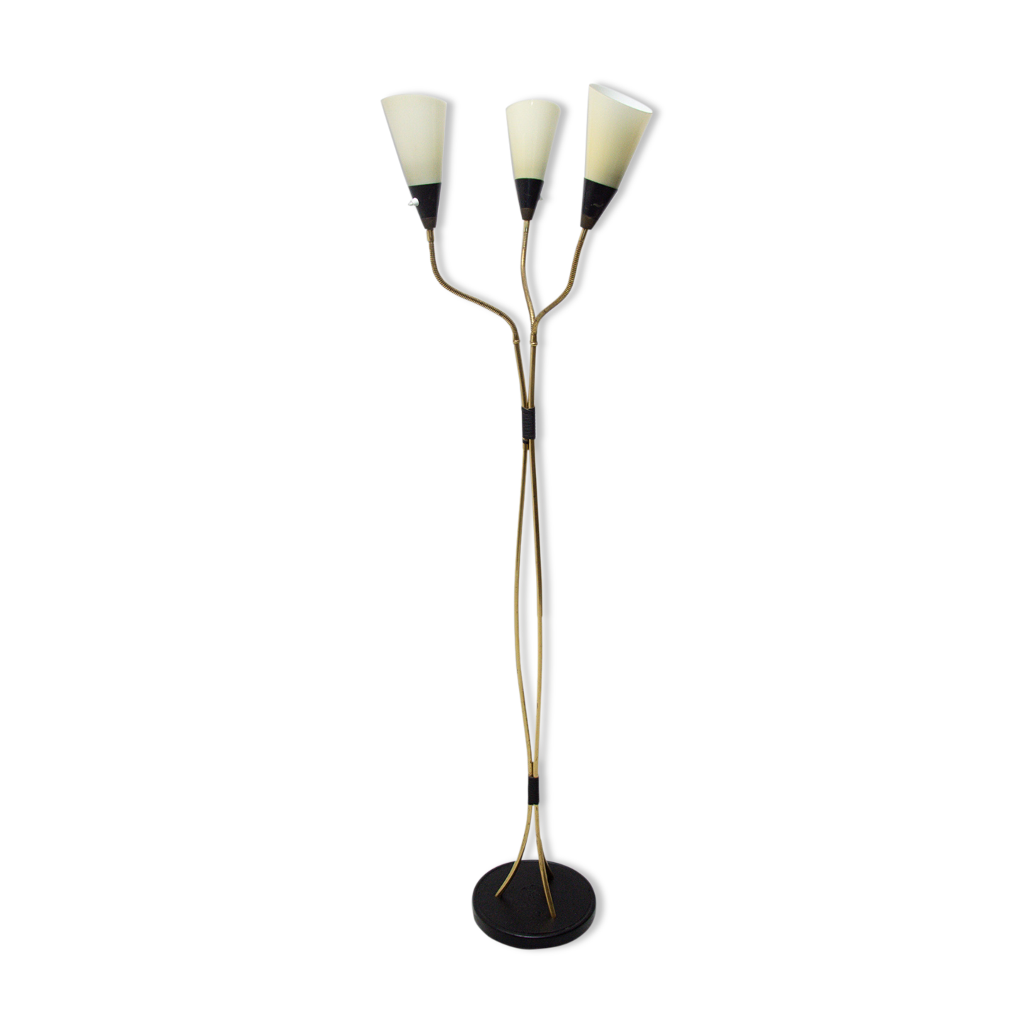 Mid century adjustable gooseneck floor lamp, Brussels period, 1960´s