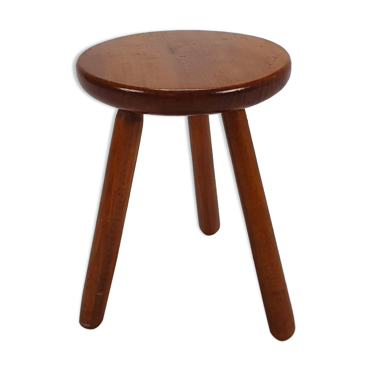 Mid century oak tripod stool, 1950s