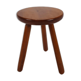 Mid century oak tripod stool, 1950s