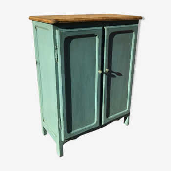 Buffet parisien vintage bleu vert