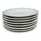 Set of 8 floral decorated porcelain dessert plates GDA Limoges