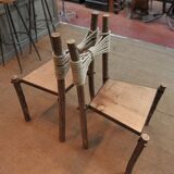 Vintage wooden chairs and 1950s rope