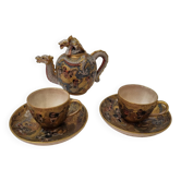 Satsuma, teapot and cups, Japan early 20th century