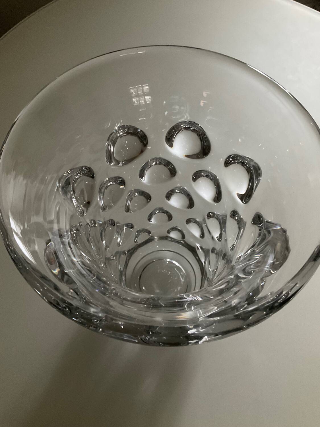 Vintage bubble crystal vase