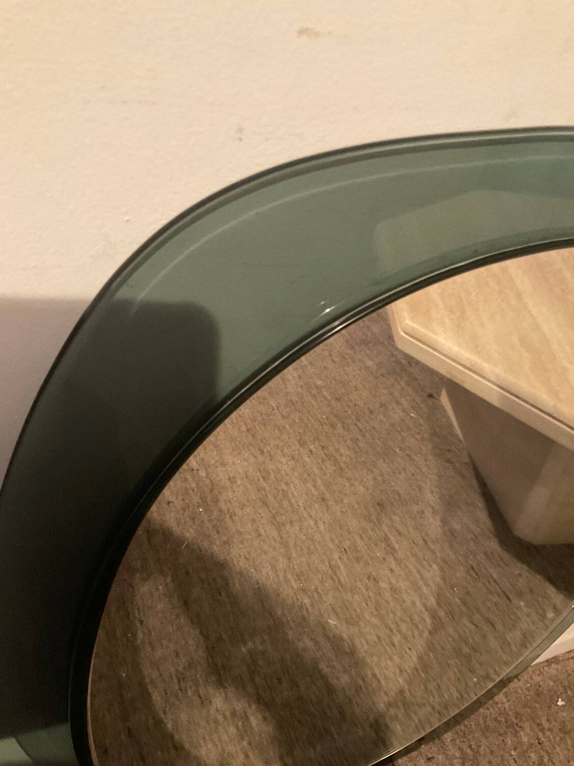 Vintage smoked glass mirror from the 70s