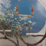 Cage à oiseaux sur pied vintage