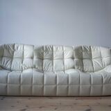 Set of two white leather sofas "Kashima" Ligne Roset designed by Michel Ducaroy