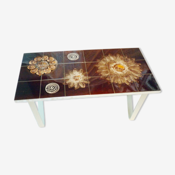 Brown ceramic living room table
