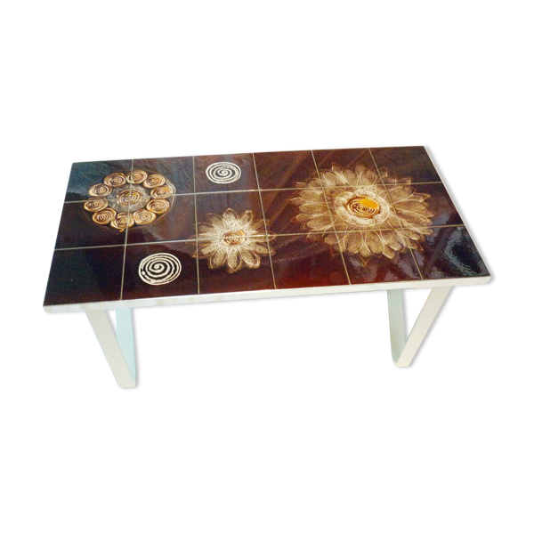 Table de salon céramique marron