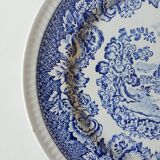 Assiette murale en céramique bleue signée Royal Swan, Angleterre, 1950