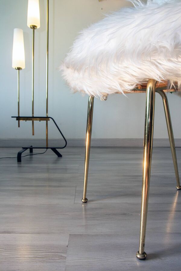 Fauteuil moumoute Blanc ivoire, 1970