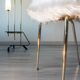 Ivory white fur armchair, 1970
