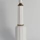 White Opaline Glass & Brass Heiberg Table Lamp, Denmark, Mid-19th century