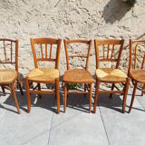Set of 2 straw chairs