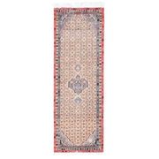 Vintage Turkish Oushak Handmade Wool Cotton Beige Runner Rug  98x284