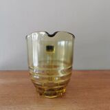 Pichet vintage en verre jaune