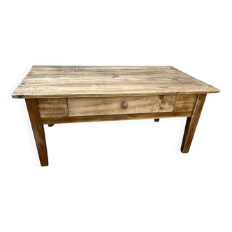 Table basse ancienne relookée – Fin XIXe siècle