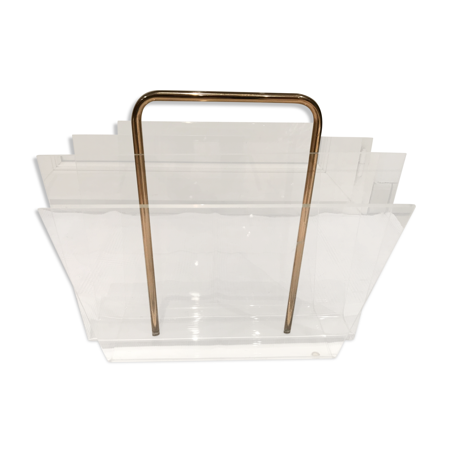 Vintage 1970 brass magazine holder