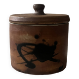 Box pot from La Colombe Pottery in Vallauris style glazed stoneware ceramic
