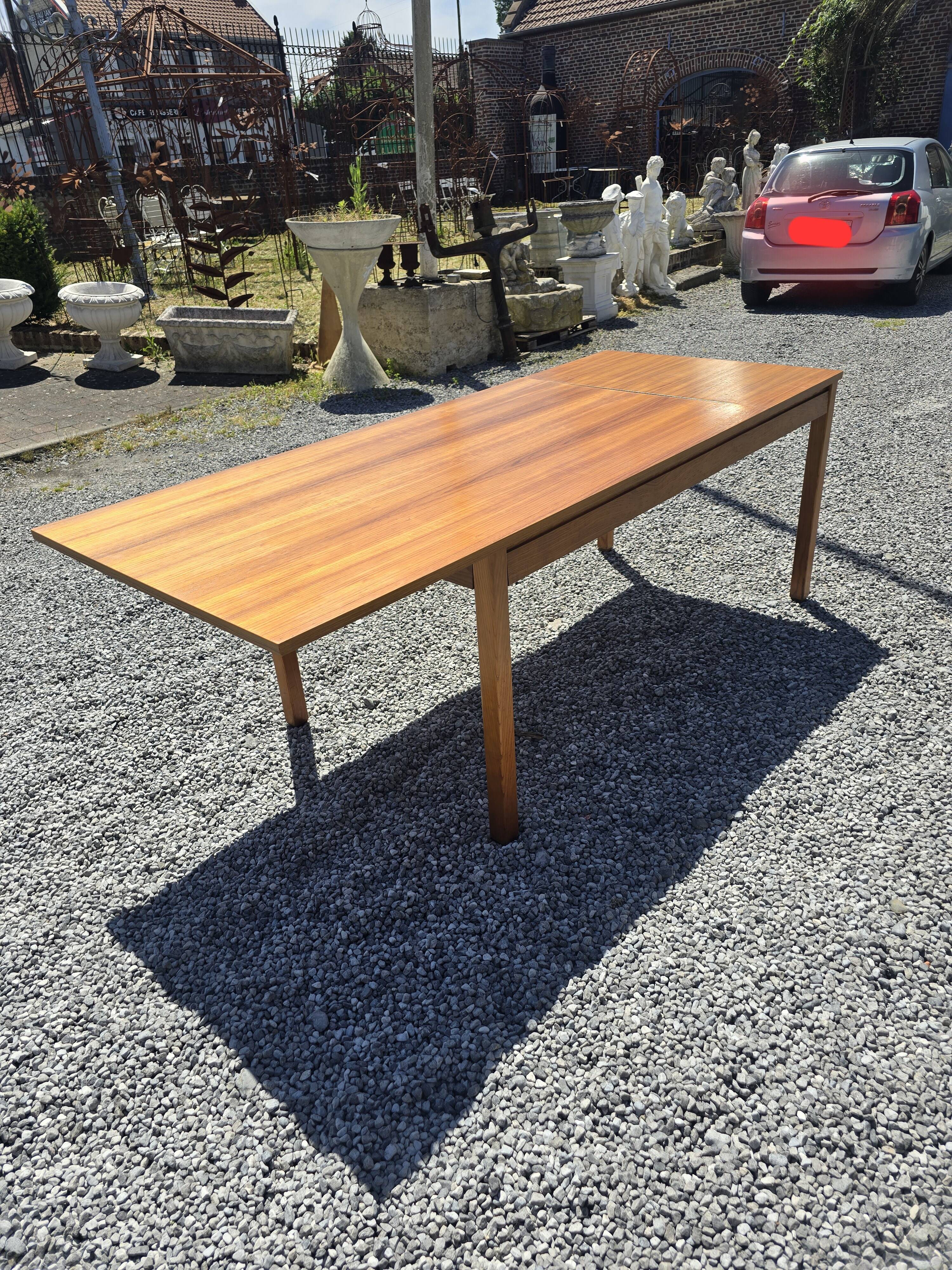 Scandinavian extendable teak table from the 60s