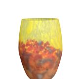 Art déco, vase en verre marmoréen muller frères vers 1930