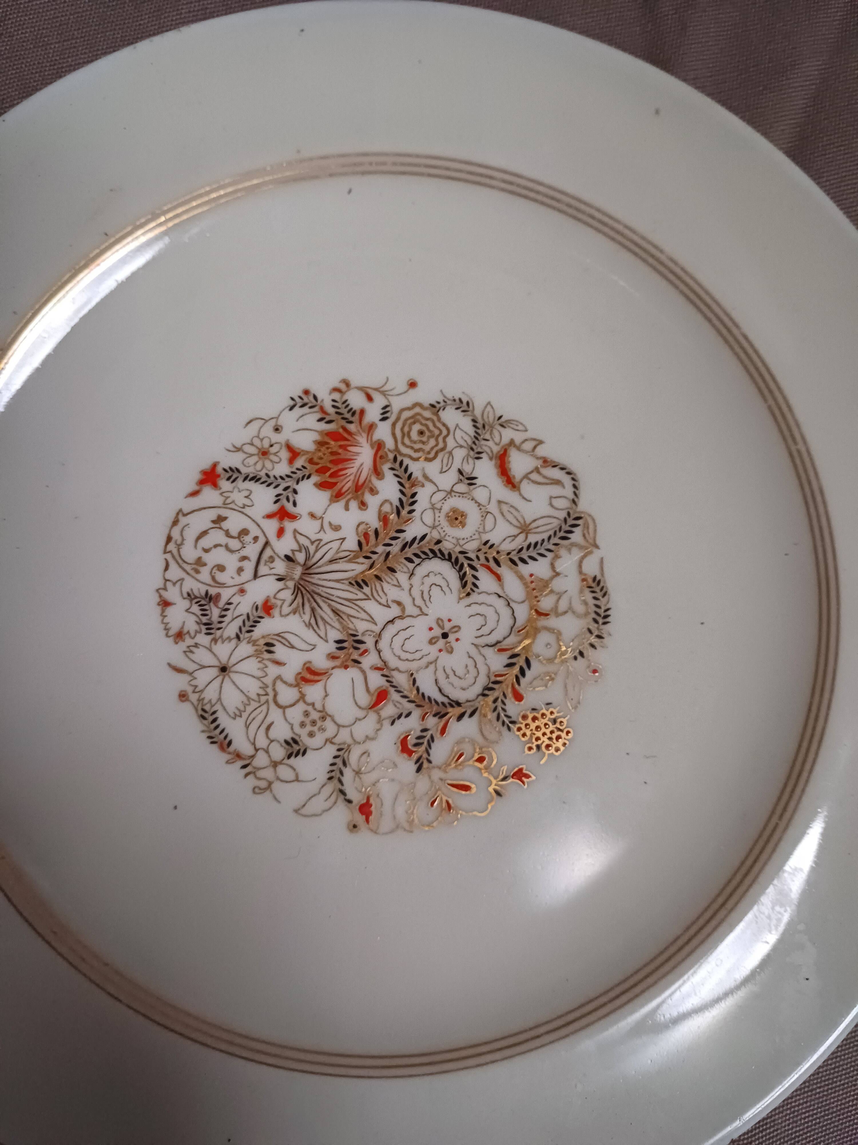 Lot of 6 vintage limoges porcelain dessert plates 1950