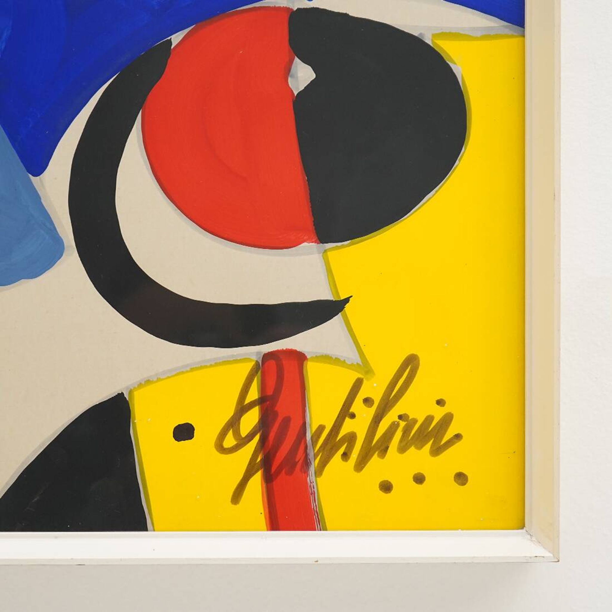 Aldo Gentilini, tempera sur carton, années 1970