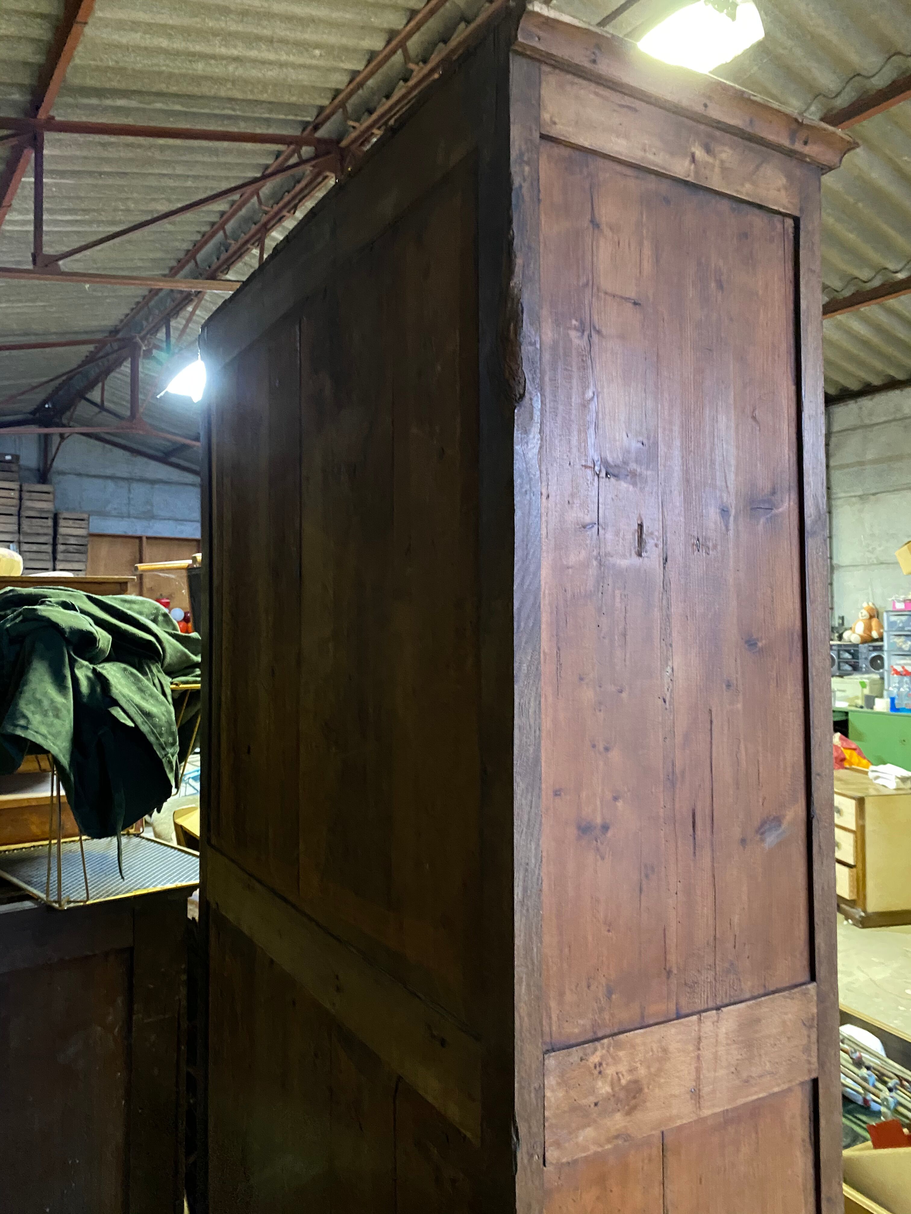 Large old pine cabinet