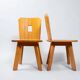 Pair of wooden chairs "Plank original".