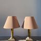 Paire de lampes en métal argenté Louis XVI Cailar Bayard XIXek