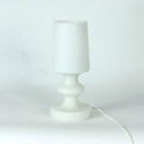 White Opaline Glass Table Lamp In Chessman Design, Stefan Tabery 1960s