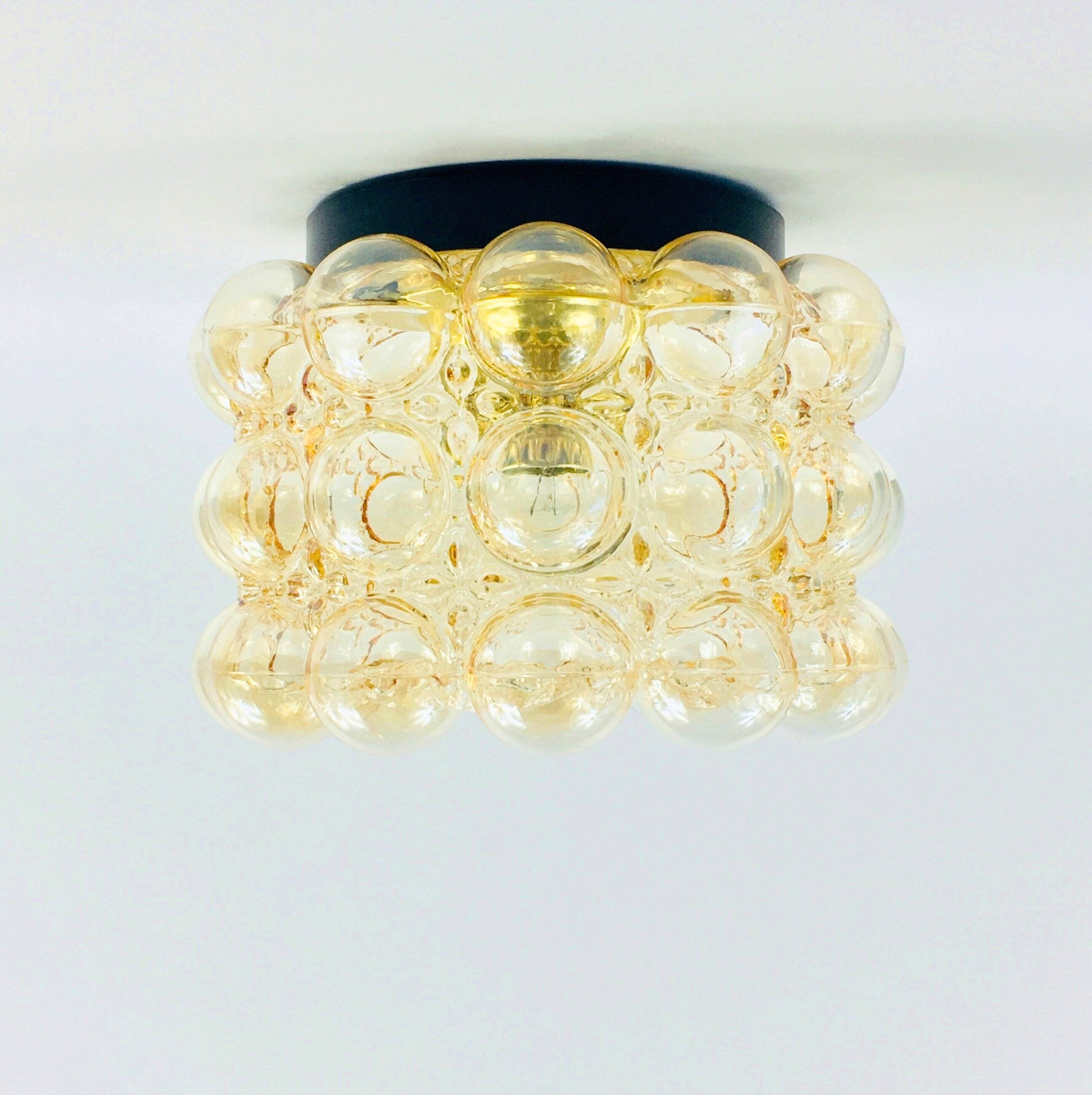 Mid-Century Bubble Glass Ceiling Light by Helena Tynell for Limburg, 1960s