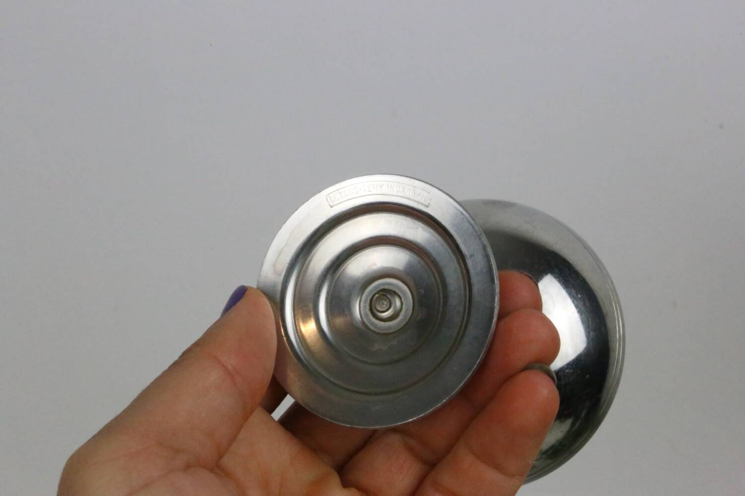 Set of 6 stainless steel bowls by Letang-Remy, vintage French, 1970s