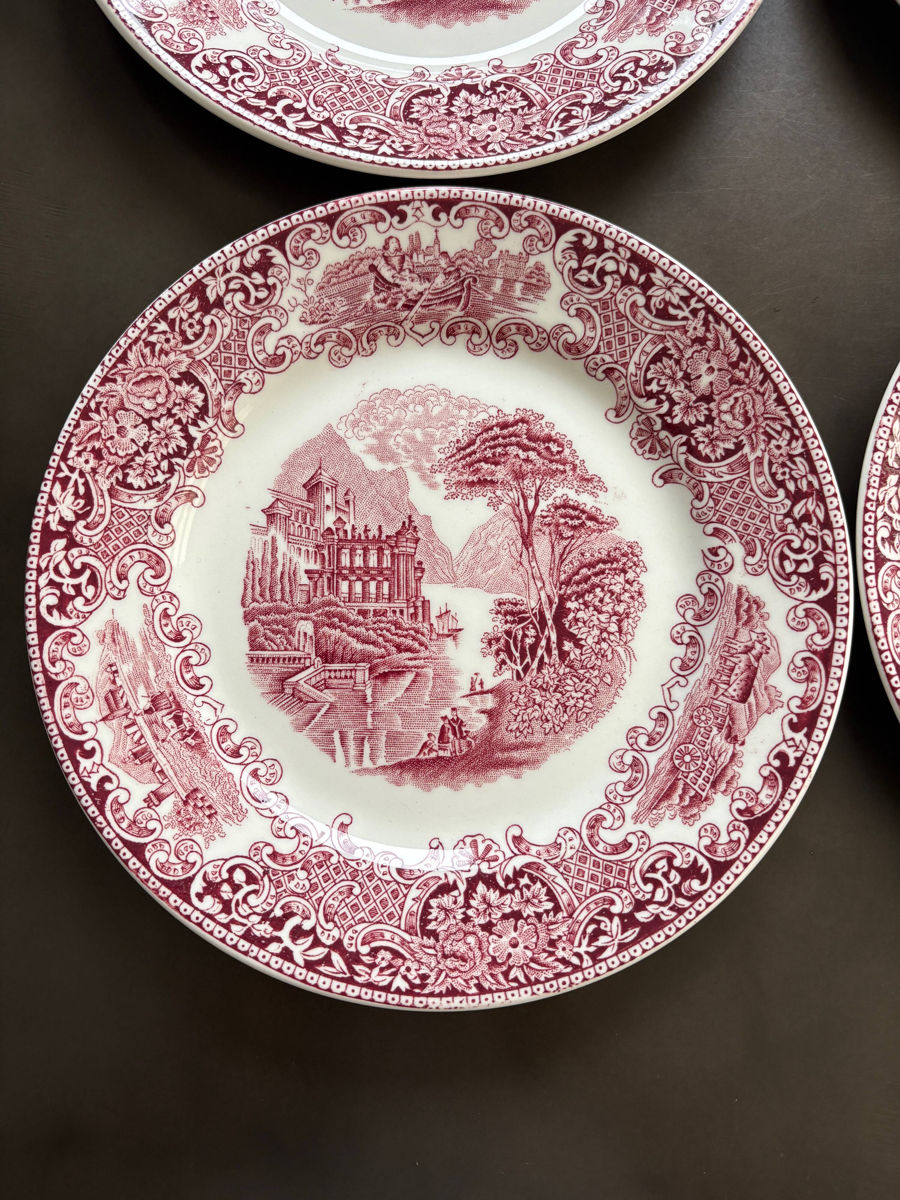 Lot de 6 assiettes à dessert modèle “Cambridge Old England”