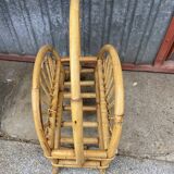 Vintage rattan magazine door