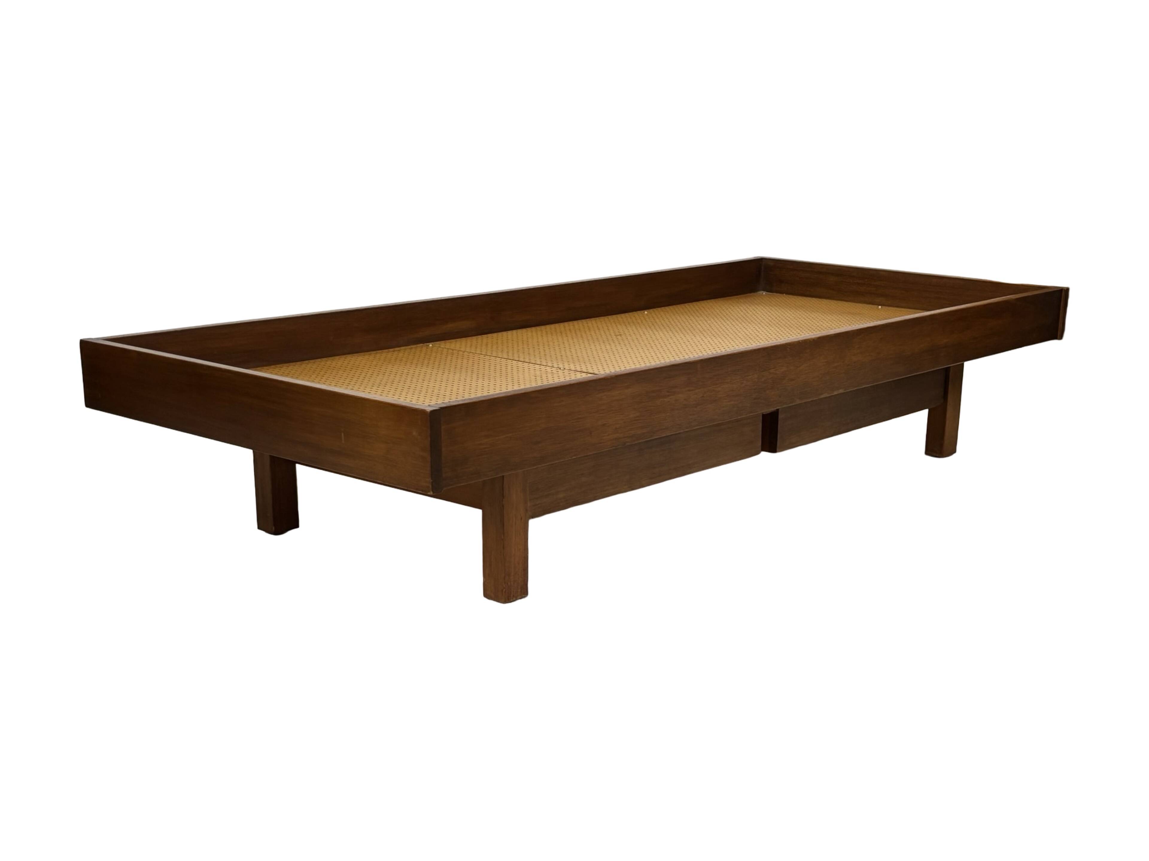 Vintage daybed with drawers 1960s in teak minimalist design