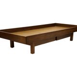 Vintage daybed with drawers 1960s in teak minimalist design