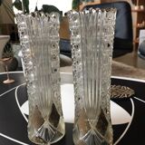 Crystal vase decorated with gilding