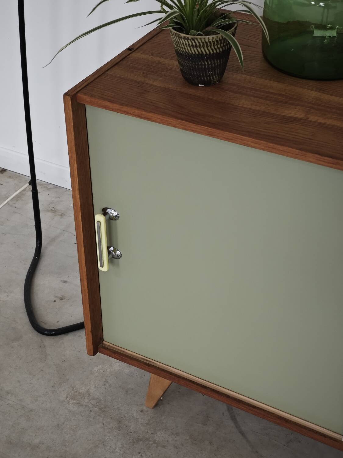 U-452 Green and White Sideboard by Jiri Jiroutek for Interier Praha 1960