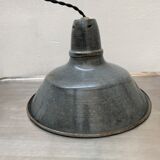 Dark grey enamelled hanging lamp
